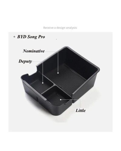 Para 21-24 BYD Song Pro DM-i compartimento central para coche caja de 