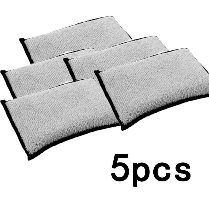 5pcs Double Side Car Interior Scrubbing Sponge for Leather Interior Car Wash Pad No Scratch Car Microfiber Scrubbing Sponge