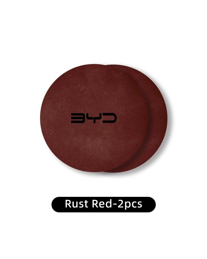 Posavasos de cuero para Interior de coche, 2 piezas, para BYD M6, G3, 