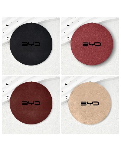 Posavasos de cuero para Interior de coche, 2 piezas, para BYD M6, G3, 