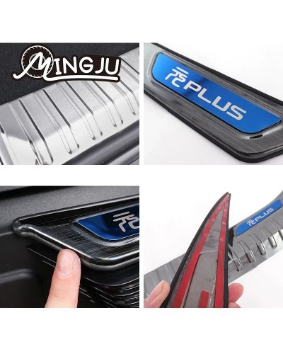 Para BYD Atto 3 Yuan Plus 2022 2023 placa protectora trasera de coche 