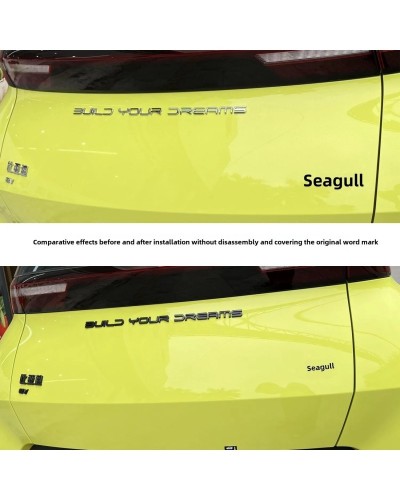 Para BYD Seagull 3D ABS pegatina emblema frontal de coche insignia cal