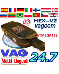 VCDS VAGCOM 2024 para VW, AUDI, Skoda, Seat, VAG, francés, inglés, Atmega162, novedad de 24,7