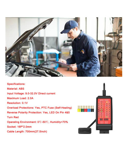 WOYO 12V 24V CAN Tester 16 Pin Break Out Box Detection CAN Bus Circuit