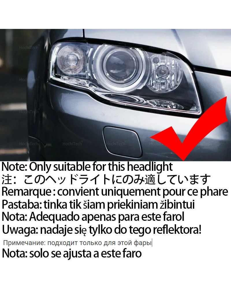 Luz LED blanca de algodón para coche, Halo de ojo de Ángel, luz diurna para Audi A4, S4, RS4, B7, 2005-2009, 2 años de garantía