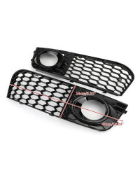 Malla de rejilla delantera para coche, cubierta de luz antiniebla, rejilla de nido de abeja, accesorios para Audi A4, B8, RS4, 2