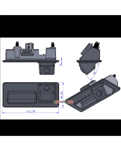 Cámara de visión trasera para coche, dispositivo inalámbrico con botón de manija de maletero, 2,4G, para Audi/VW/Passat/Tiguan/G