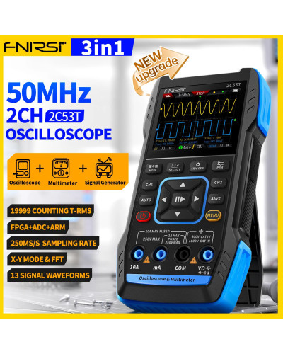 FNIRSI 2C53T 2C23T Upgrade 3in1 Oscilloscope Multimeter Signal Generat