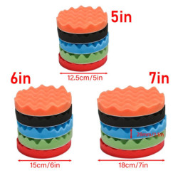 Car polishing Sponge Pads Kit 5/6/7" Auto Beauty Polishing Tool Kit 2500Rmp For Wash Maintenance Removes Scratches