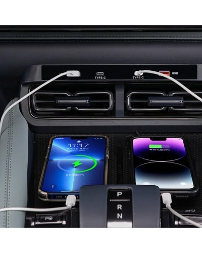 Consola central Hub de expansión de carga rápida con puertos USB - Car