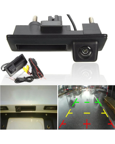 Cámara de visión trasera para coche, dispositivo CCD de 1080P con visión nocturna, impermeable, gran angular, para VW Golf Polo 