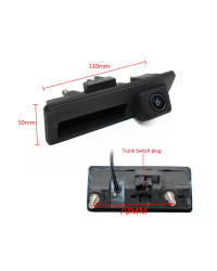 Cámara de visión trasera para coche, dispositivo CCD de 1080P con visión nocturna, impermeable, gran angular, para VW Golf Polo 