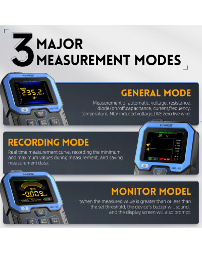 FNIRSI DMT-99 Digital Multimeter 9999 Counts Smart Professional Tester