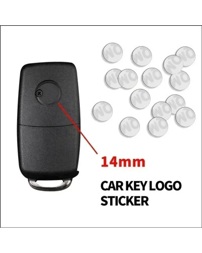 Carcasa de aluminio para llave remota de coche, pegatina con emblema para BMW, Audi, Peugeot, Fiat, MINI, Alfa Romeo, Lexus, VW,