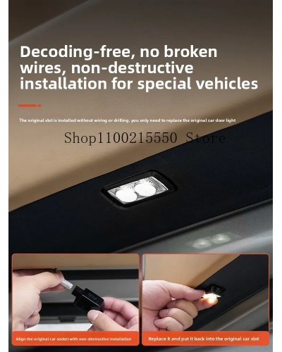 Accesorios para BYD Leopard 8 2024-2025 coche HD sin decoloración LED 