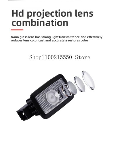 Luz LED de bienvenida para puerta de coche HD sin decoloración, acceso