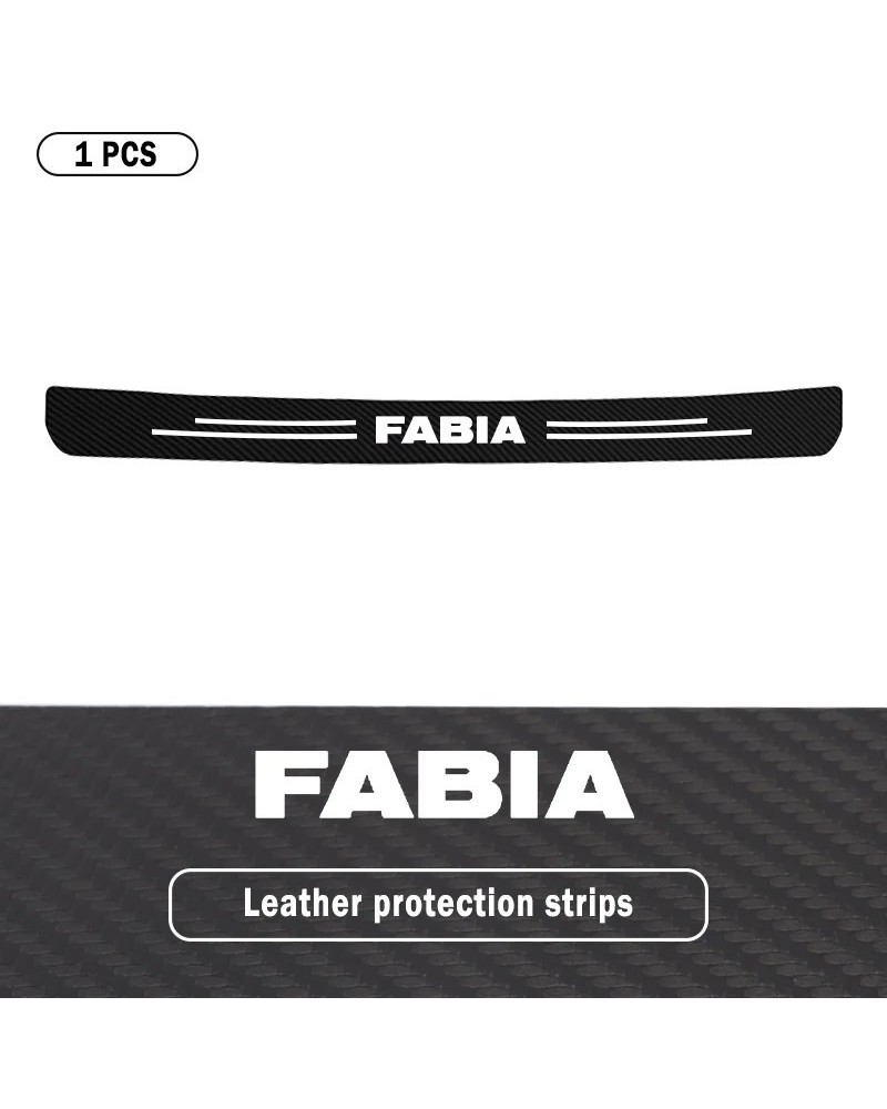 Pegatina de cuero de fibra de carbono para maletero de coche, placa pr