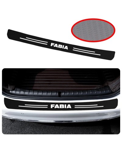 Pegatina de cuero de fibra de carbono para maletero de coche, placa pr