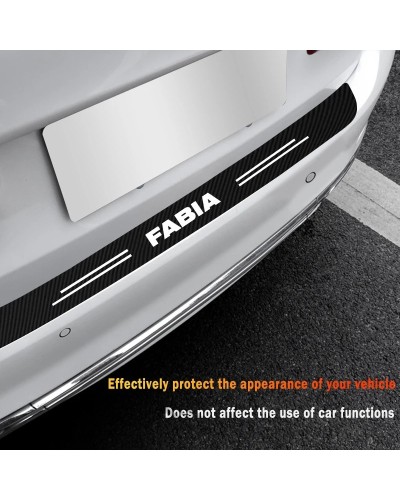 Pegatina de cuero de fibra de carbono para maletero de coche, placa pr