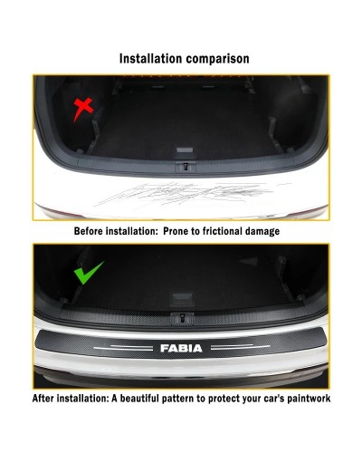 Pegatina de cuero de fibra de carbono para maletero de coche, placa pr