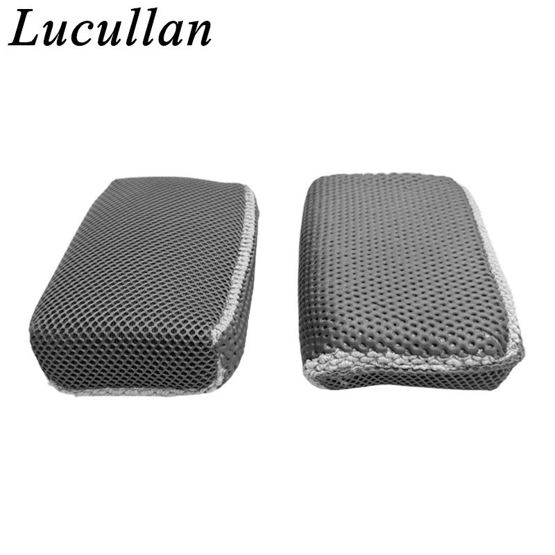 Lucullan Dual Sided Design Clay Scrubber Clay Bar Alternative Sponge For Scrubbing Clay Work&Deep Clean Glass