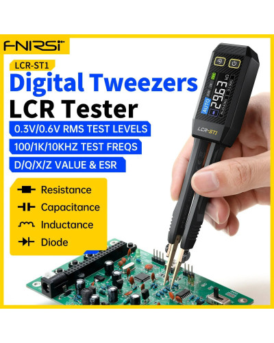 FNIRSI LCR-ST1 Mini Smart Tweezer LCR SMD ESR Tester Resistance Capaci