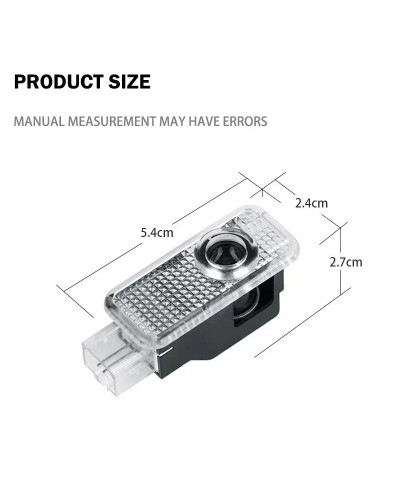 Luz Led de bienvenida para puerta de coche, lámpara de proyector HD para Audi A3, A4, B8, 8P, 8V, A6, C7, A5, Q5, B7, B6, B9, SL