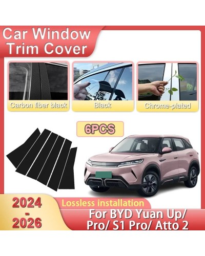 Pegatina de Pilar central de coche para BYD Yuan Up S1 Pro Atto 2 2024