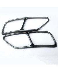 Tubos de escape decorativos para coche, pegatinas de marco para decoración de Audi A5, A4, B9, 2020, 2021, negro, cubierta modif