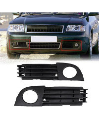 Cubierta de lámpara de luz antiniebla para coche, parrilla de parachoques apta para Audi A6 C5 2002-2005