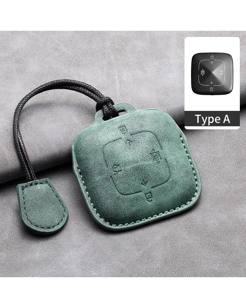 Funda de cuero para llave remota de coche, 4 botones, para Zeekr 001X2
