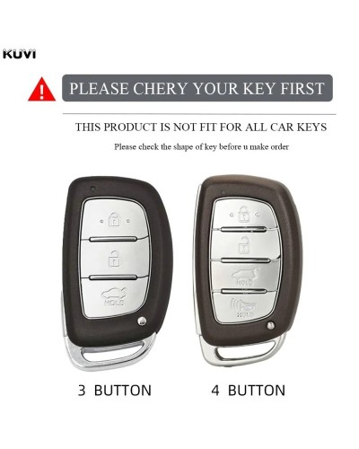 Funda para llave de coche de TPU de 3 botones para Hyundai Tucson Sant