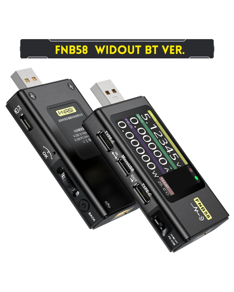 FNIRSI-FNB58 USB Tester Voltmeter Ammeter TYPE-C Fast Charge Detection