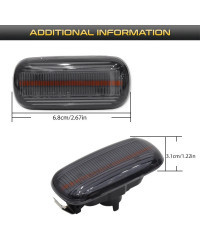 IJDM luz de posición lateral del guardabarros delantero LED amarilla ámbar para Audi A3 S3 8P A4 S4 RS4 B6 B7 B8 A6 S6 RS6 C5 C7