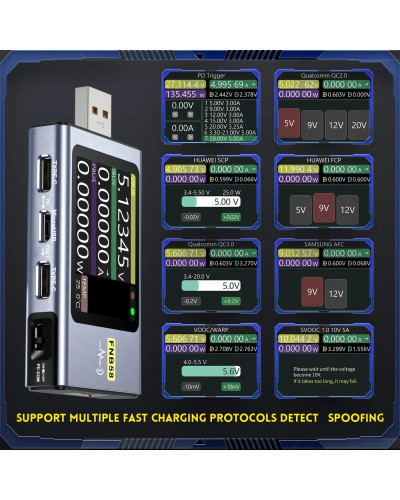 FNIRSI-FNB58 USB Tester Voltmeter Ammeter TYPE-C Fast Charge Detection