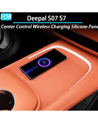 Panel de silicona de carga inalámbrica para Control central de coche, 