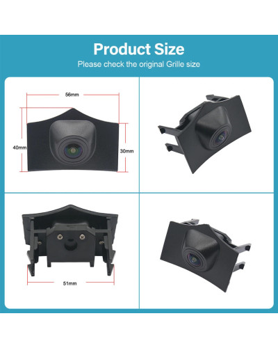 HaiSunny-Cámara de rejilla de visión frontal para coche, videocámara de 170 ° HD AHD 1080P para Audi Q5 2013 2015 2016 2017 CCD 