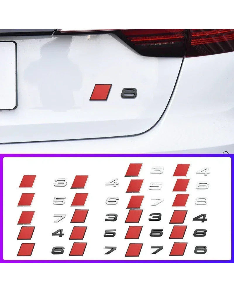 Emblema de ABS para maletero trasero de coche, insignia de logotipo, pegatina para audi Sline S3, S4, S5, S6, S7, S8, RS3, RS5, 