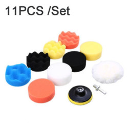 3 Inch Car Polishing Pad Sponge Car Polisher Waxing Pads Wool Wheel Buffing Kit for Car Polisher Drill Adapter Removes Scratches