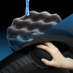 2pcs/set Car Wash & Maintenance Tool Tire Contour Dressing Applicator Pads Soft Gloss Shine Color Polishing Sponge Cloths