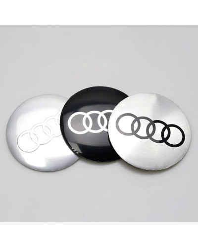 Pegatina con emblema para tapa de cubo de rueda, decoración de coche para AUDI A3, A4, B7, B8, B9, A5, A6, A7, A8, Q1, Q2, Q3, Q