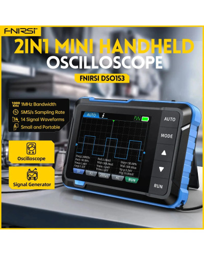 FNIRSI DSO153 Digital Portable Oscilloscope Signal Generator 2in1 1MHz