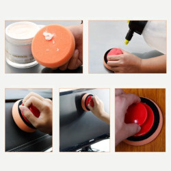 Car Waxing Wash Polish Pads Sponge With Handle High Density Car Detailing Buffing Wipe Polisher Kit Tools Cleaning Sponge