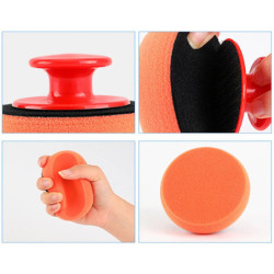 Car Waxing Wash Polish Pads Sponge With Handle High Density Car Detailing Buffing Wipe Polisher Kit Tools Cleaning Sponge