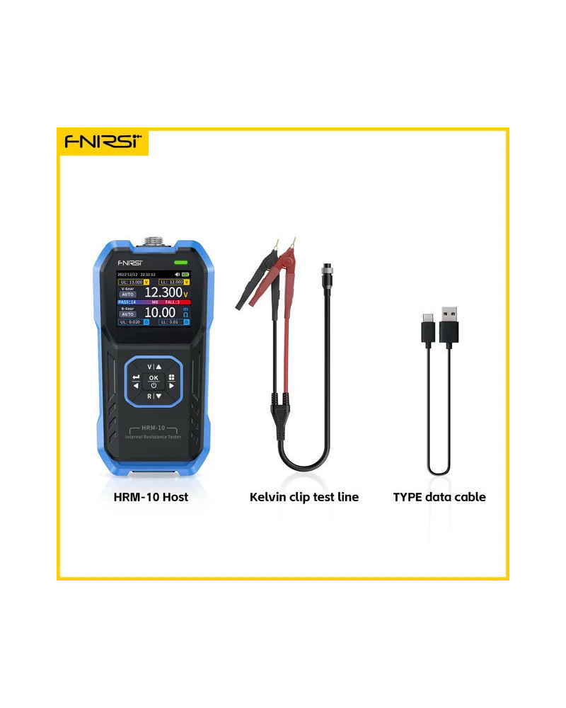 FNIRSI HRM-10 Battery Voltage Internal Resistance Tester 18650 High-pr