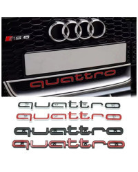 Emblema de ABS 3D para rejilla delantera de coche, insignia para Audi Quattro Logo A3, A4, A5, A6, A6L, A7, A8, Q3, Q5, Q7, S3, 