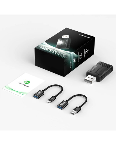 HEYINCAR-adaptador inalámbrico para coche, dispositivo 2 en 1 con Android, Carplay, para Audi A3, A4, A5, A6, A7, A8, Q3, Q4, Q5