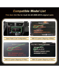 Road Top-Interfaz inalámbrica para coche, dispositivo con CarPlay, Android, para Audi A4, B8, A5, Q5, años 2009 a 2015, con func