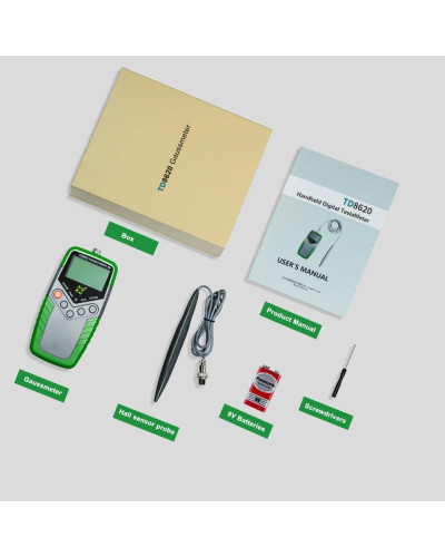 TD8620 Handheld Gaussmeter 0-2400mT Range Surface Magnetic Field Digit