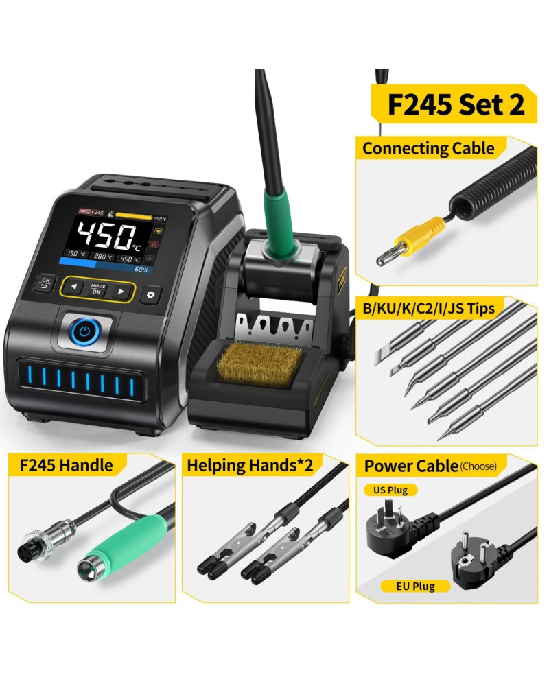 FNIRSI DWS-200 200W Rework Soldering Station C210/C245 Handle with Sol